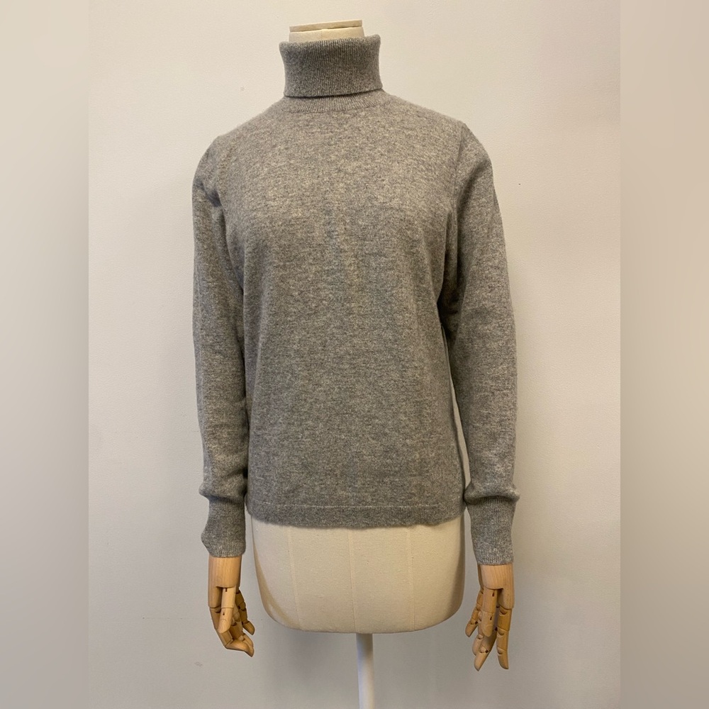 J. Crew Gray Cashmere Turtleneck Sweater